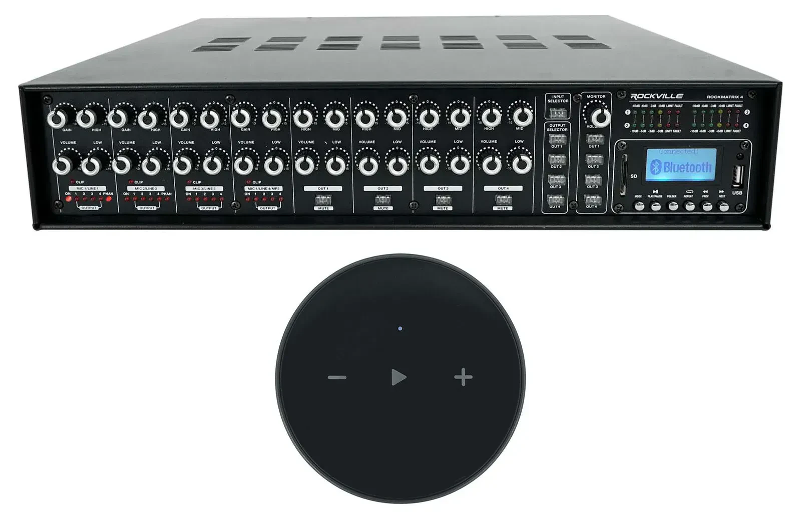 Трансляционный усилитель Rockville Rock Matrix 4 с передатчиком