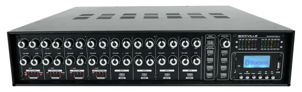 Rockville ROCK MATRIX 4 Zone 70v Multi Room Receiver Amp For Restaurant/Bar/Cafe