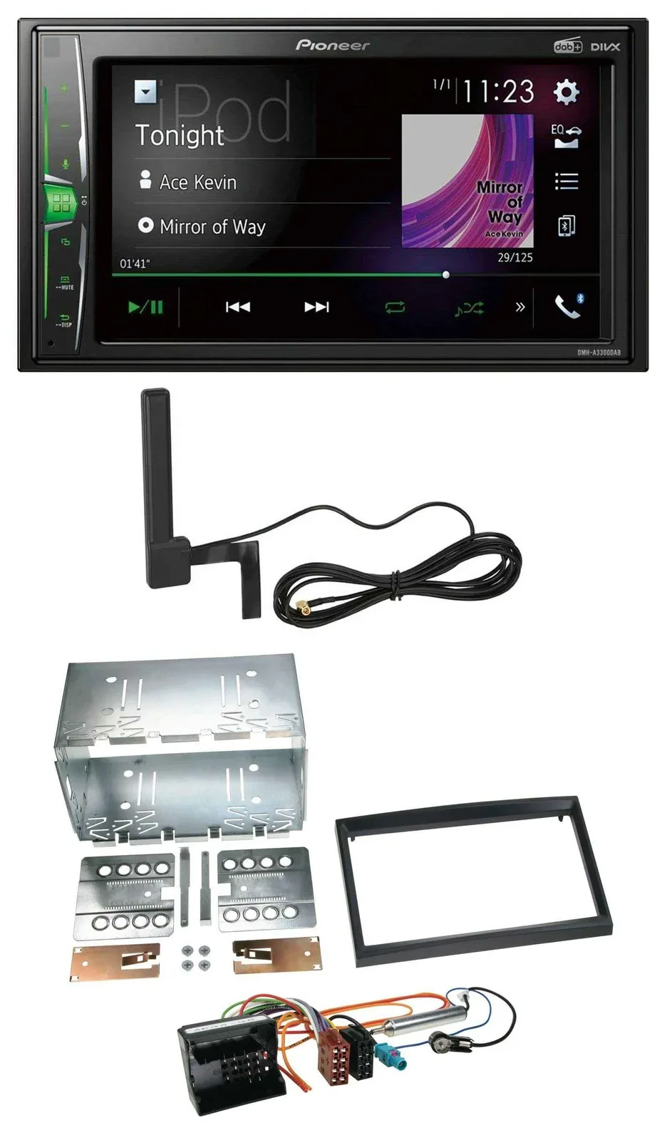 Pioneer MP3 DAB AUX 2DIN Bluetooth Autoradio für Peugeot Expert 207 307 Partner