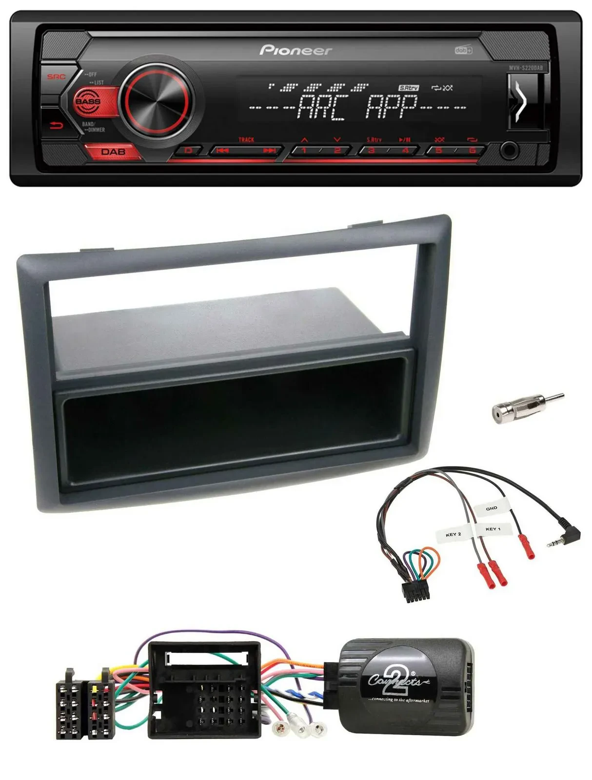 Pioneer DAB 1DIN MP3 Lenkrad USB Autoradio für Renault Megane 2009-2012