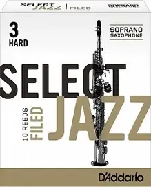 Трость для саксофона сопрано Rico Select Jazz RSF10SSX3H