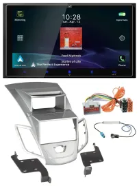 JVC USB Bluetooth 2DIN DAB MP3 Autoradio für Ford Fiesta 2008-2010 Display silbe