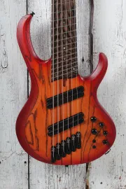 Ibanez BTB866MS 6 String Electric Bass Guitar Brown Topaz Burst Flat with Case