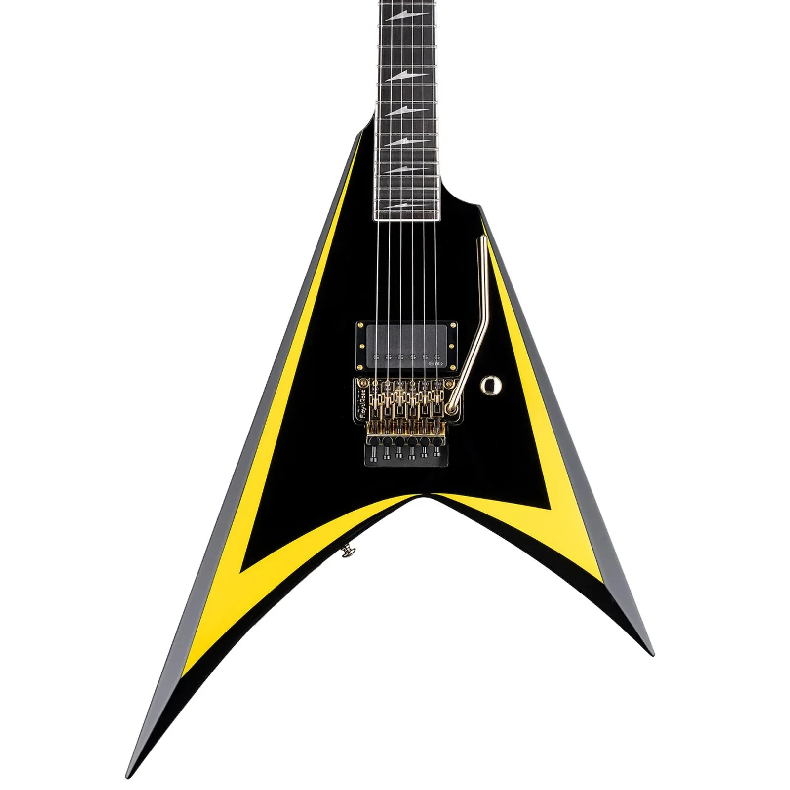 Электрогитара ESP LTD Alexi Laiho Signature AH 20th Anniversary LE черный с желтым, накладка грифа: эбен