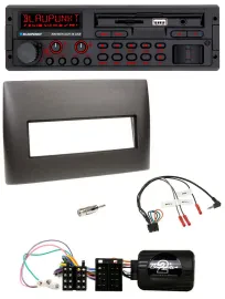 Автомагнитола для Fiat Stilo 2001–2007 Blaupunkt SD, USB, Bluetooth, DAB, черная, с поддержкой управления с руля