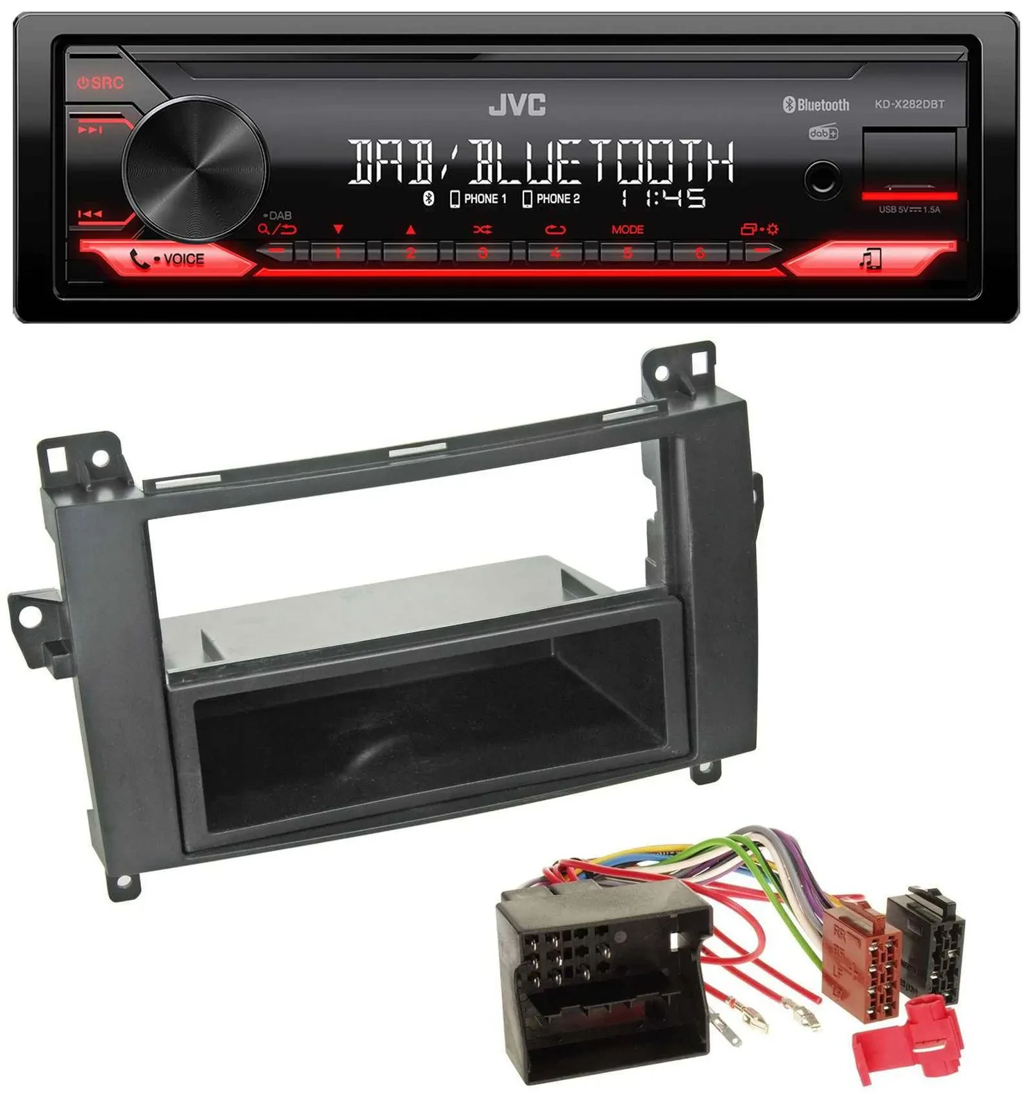 JVC Bluetooth USB DAB MP3 Autoradio für Mercedes Vito Viano W639 06-14