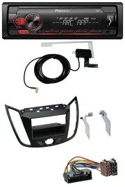 Pioneer 1DIN USB DAB MP3 AUX Autoradio für Ford C-Max Kuga matt schwarz