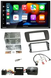 Kenwood DAB USB Bluetooth 2DIN Lenkrad Autoradio für Seat Ibiza ab 08 tuam-grey