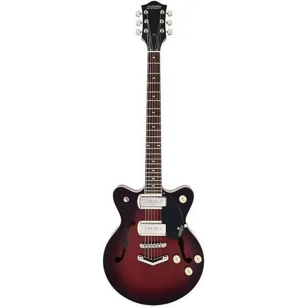 Электрогитара полуакустическая Gretsch G2655-P90 Streamliner Center Block Jr. Double-Cut P90 V-Stoptail Claret Burst