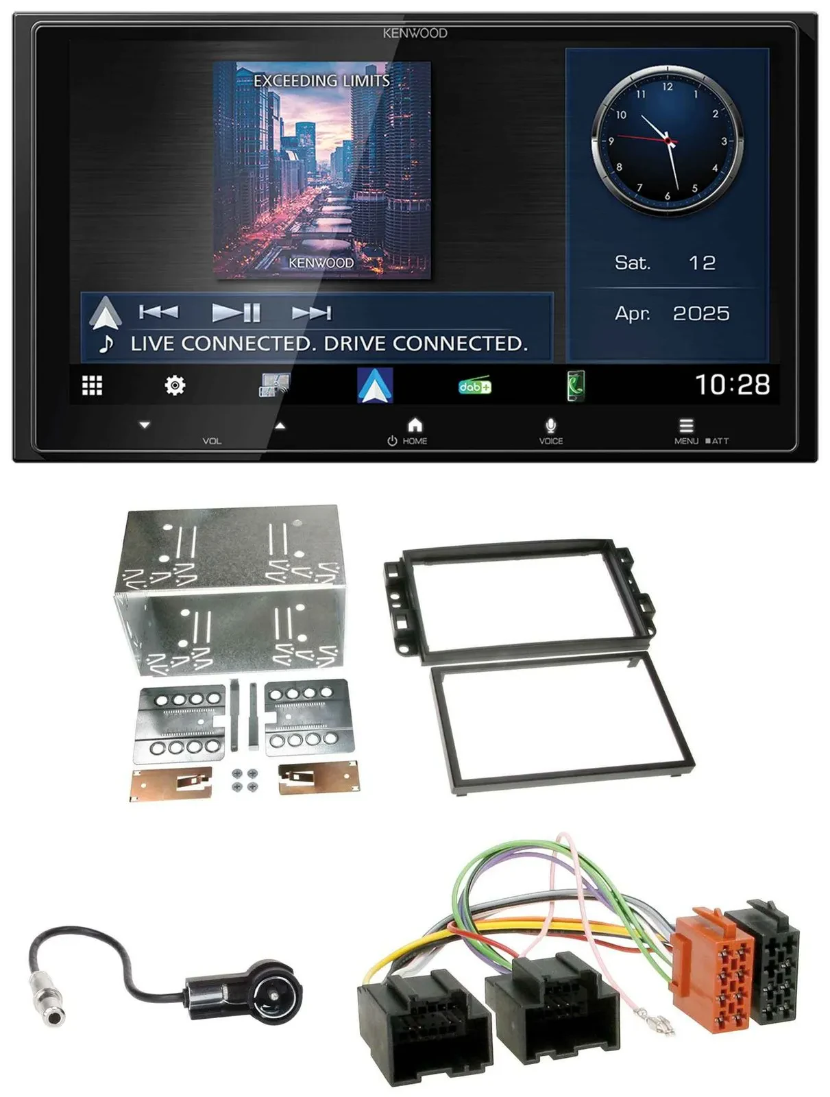 Kenwood Bluetooth 2DIN USB DAB MP3 Autoradio für Chevrolet Aveo Epica Captiva 06