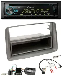 Автомагнитола Pioneer DAB, CD, USB, Bluetooth для Fiat Panda 169 (2007–2012), серый