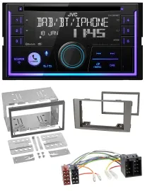 JVC MP3 USB 2DIN DAB Bluetooth CD Autoradio für Iveco Daily 2006-2014 silber