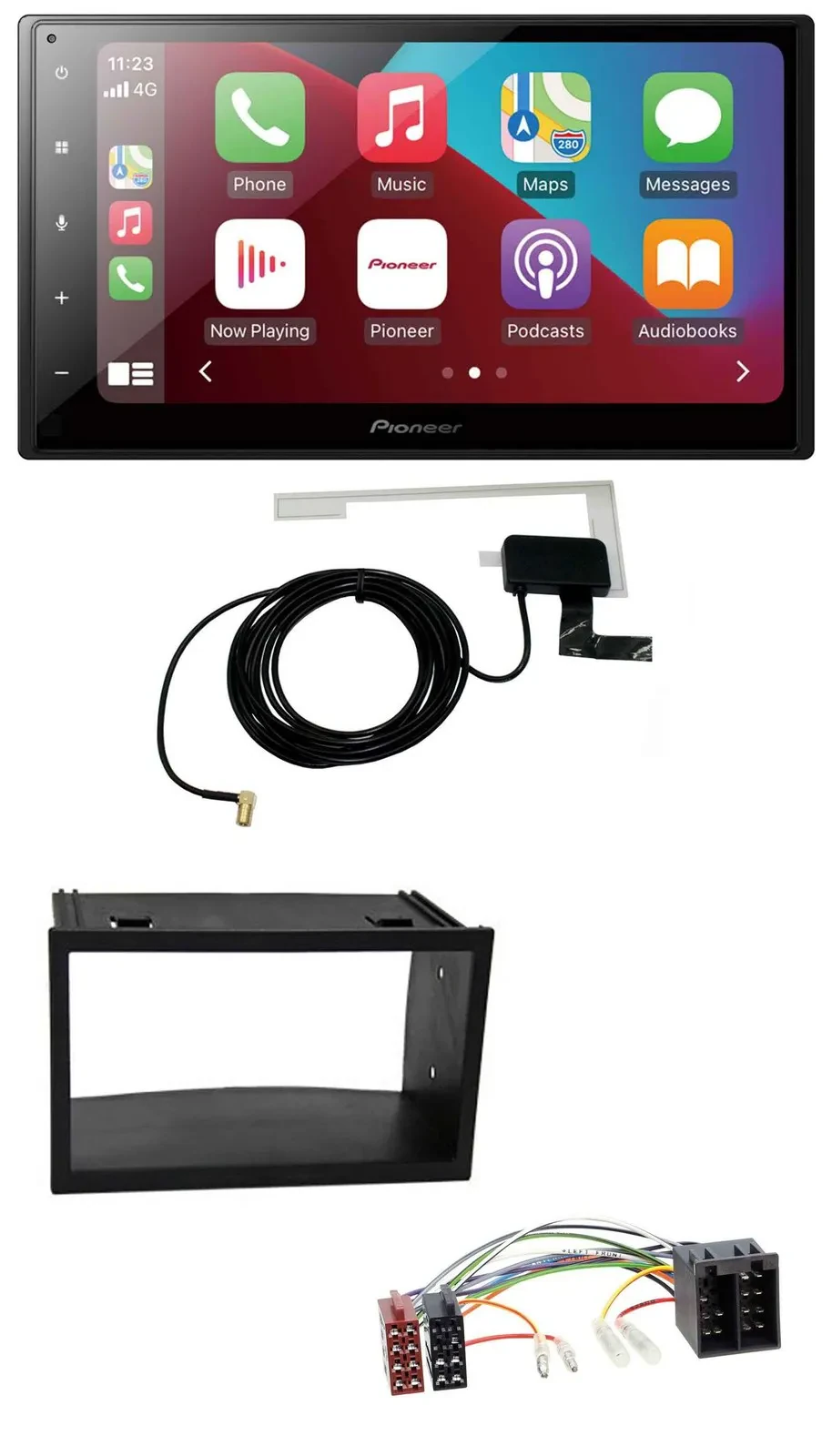 Pioneer USB Bluetooth DAB MP3 2DIN Autoradio für VW Golf 4 Polo T4 Fox Passat IS