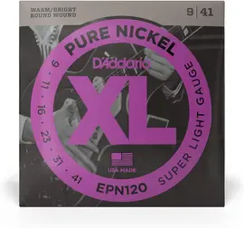 Струны для электрогитары D'Addario EPN120 XL PURE NICKEL 9-41