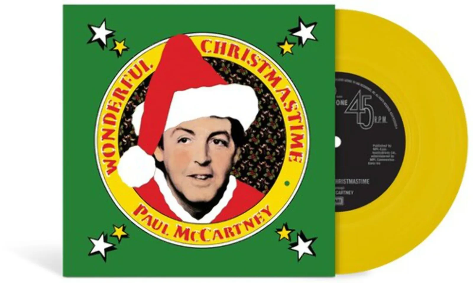 Виниловая пластинка Paul McCartney - Wonderful Christmastime [7"] [Yellow Vinyl] NEW Vinyl