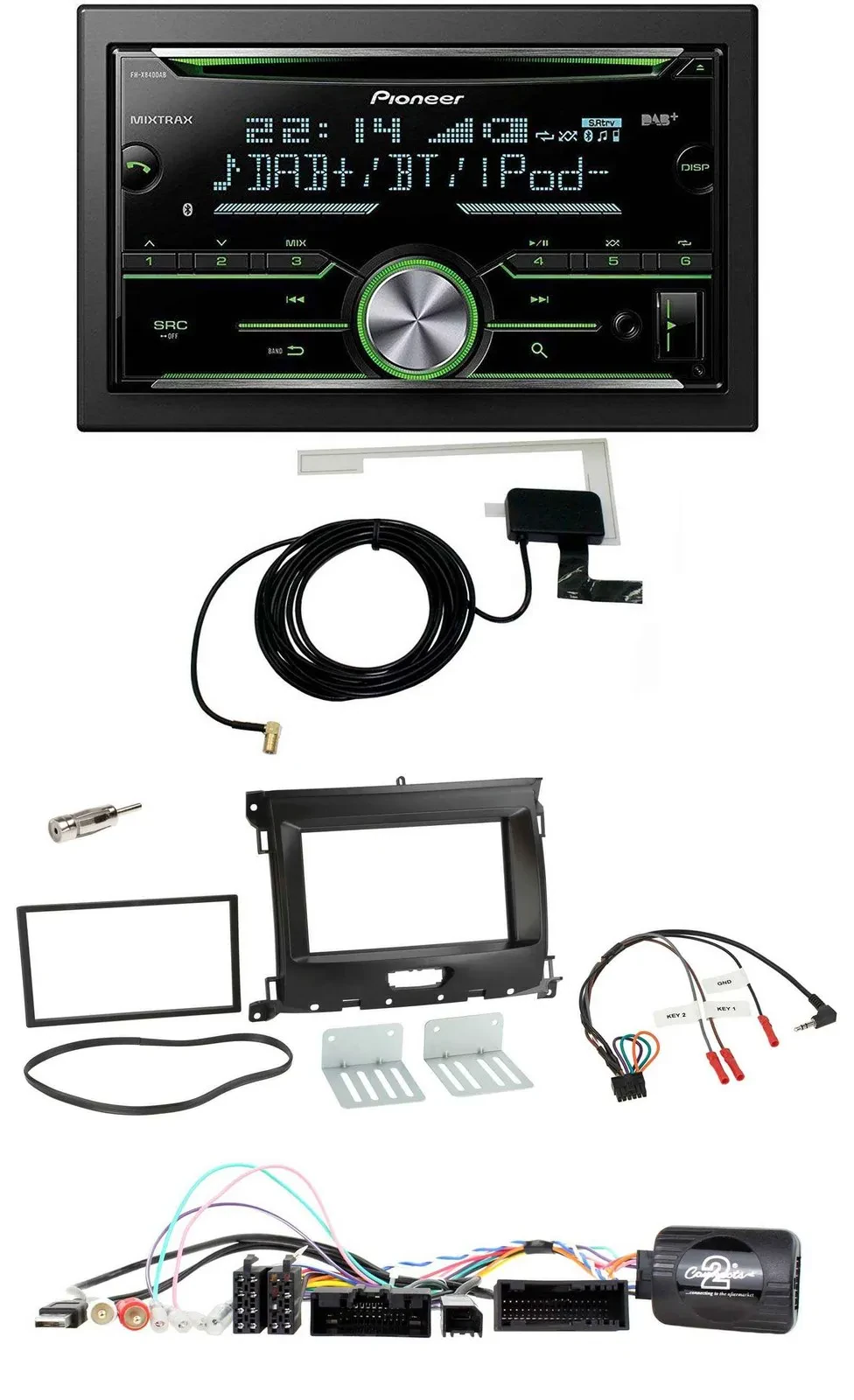 Pioneer CD USB Lenkrad Bluetooth 2DIN DAB Autoradio für Ford Ranger XL ab 02/201
