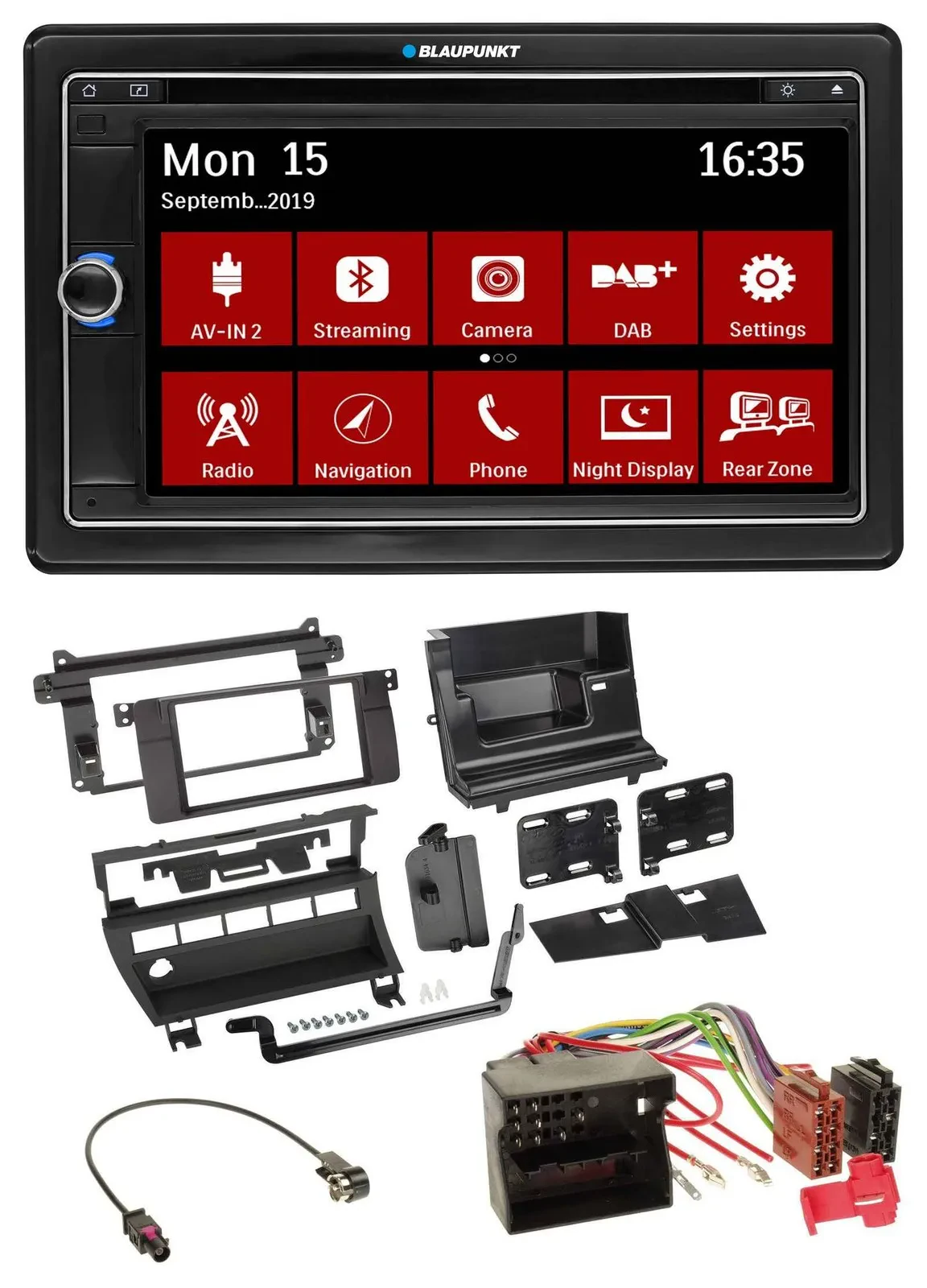 Blaupunkt Bluetooth DAB 2DIN USB DVD MP3 Autoradio für BMW 3er 2002-2006 5 Schal