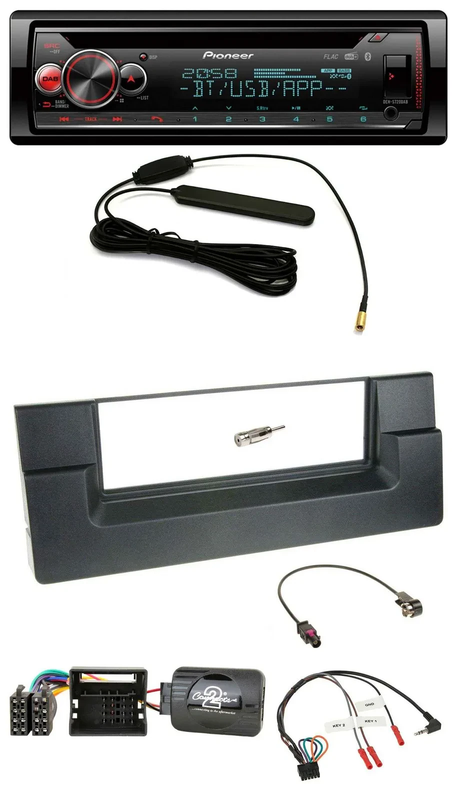 Pioneer USB DAB Lenkrad Bluetooth CD Autoradio für BMW 5er E39 2001-2004 Quadloc