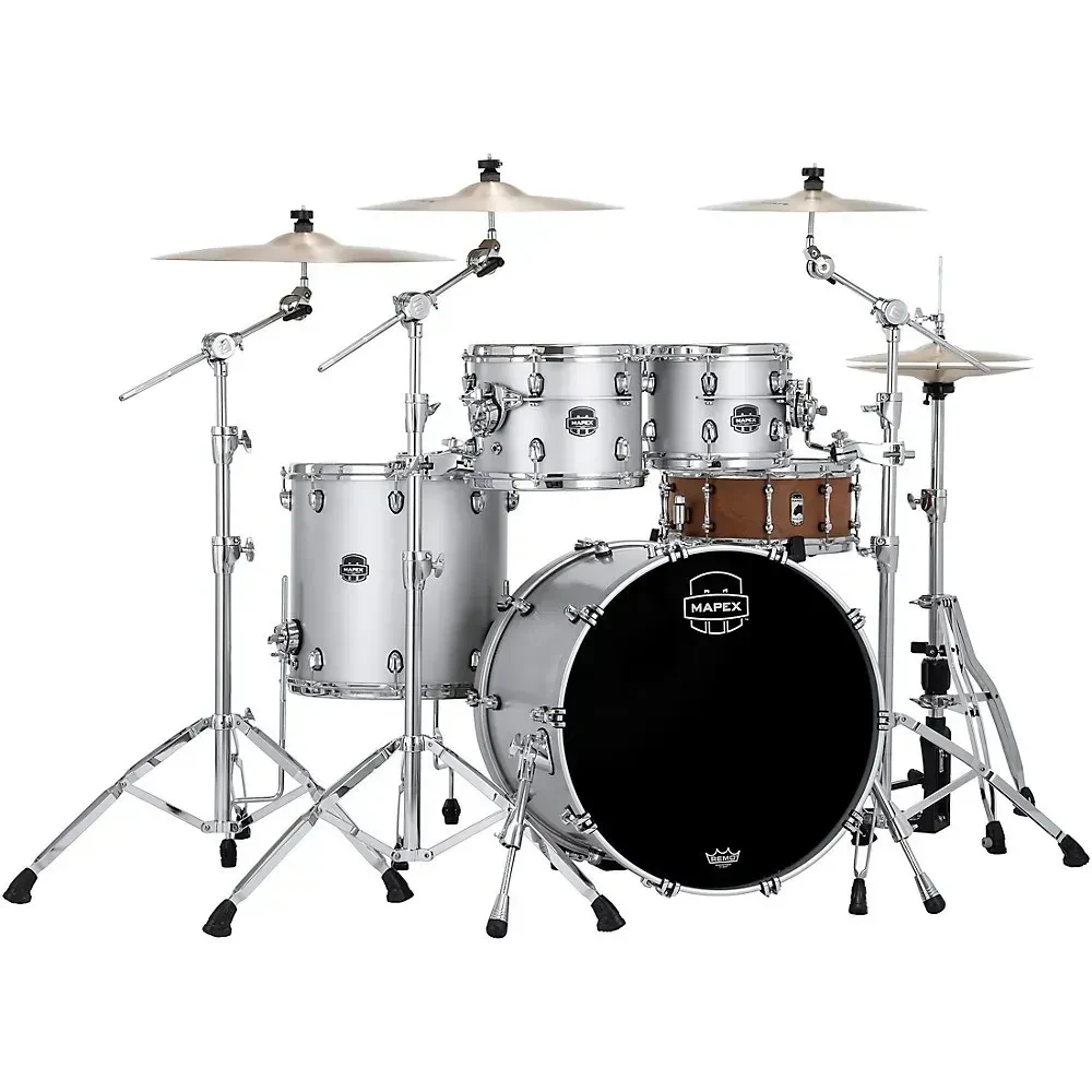 Барабанная установка Mapex Saturn Evolution Rock Birch 22" бас-барабан, иридиевое серебро (набор, 4 шт.)