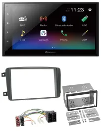 Pioneer USB Bluetooth DAB 2DIN MP3 Autoradio für Mercedes C-Klasse Vito CLK Vian