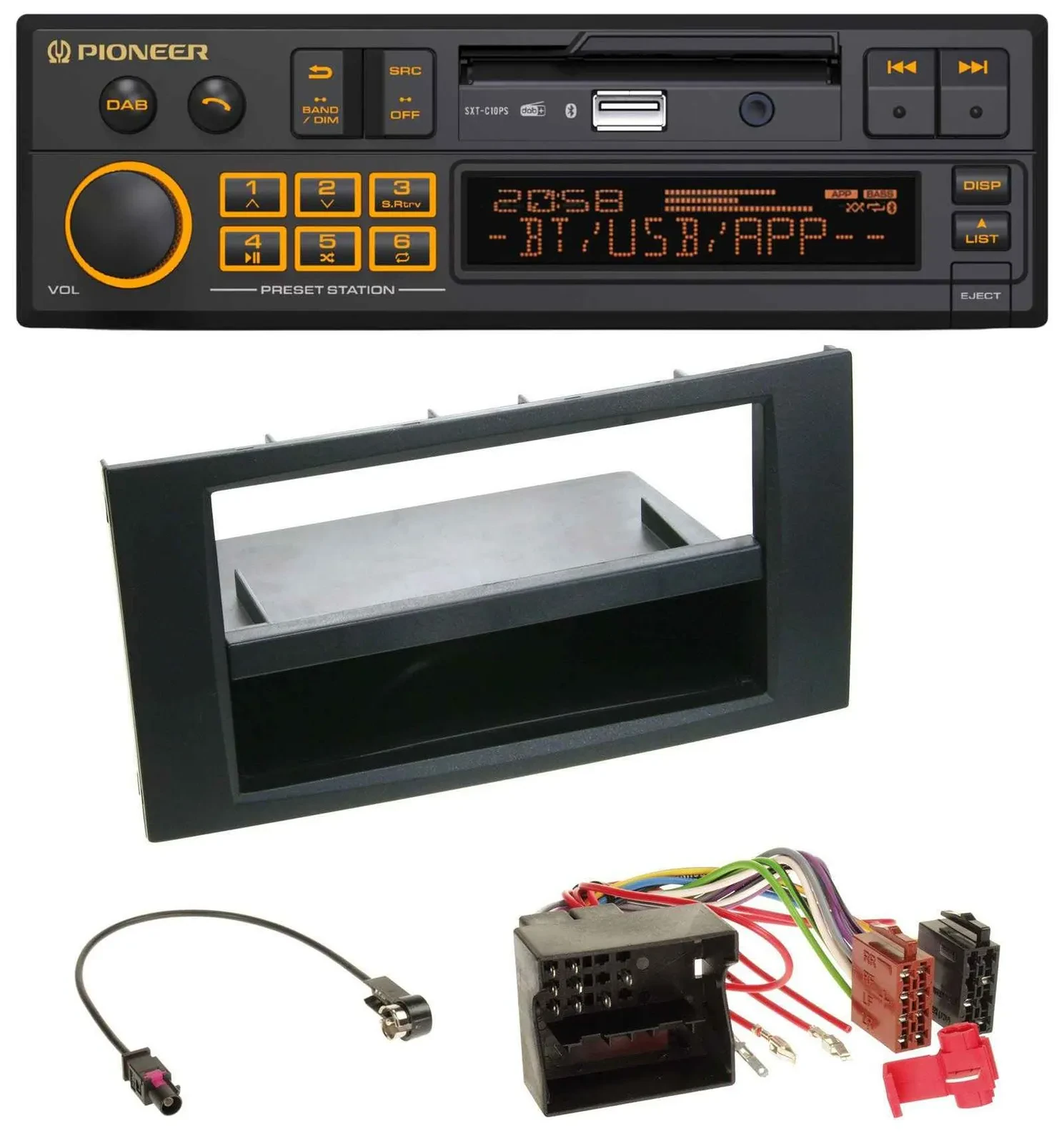 Pioneer DAB MP3 USB Bluetooth Autoradio für Ford Focus C-Max S-Max Galaxy 03-07