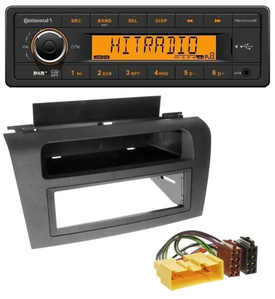 Continental 1DIN DAB MP3 AUX USB Autoradio für Mazda 3 (2004-2008)