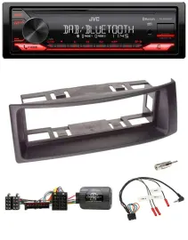 JVC Bluetooth USB DAB Lenkrad Autoradio für Renault Megane 1996-2000 Scenic schw