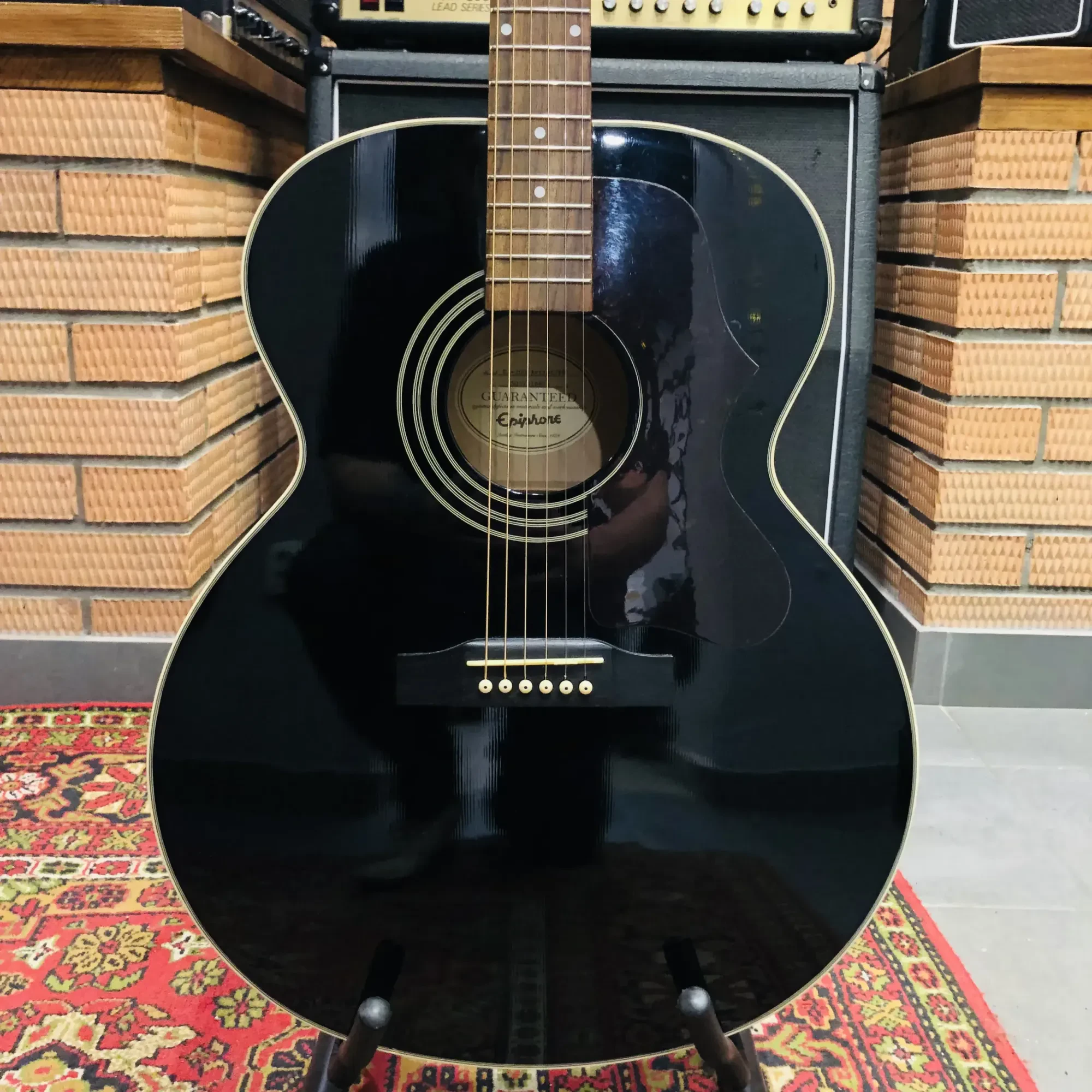 Акустические гитары Epiphone EJ200 Artist EB Jumbo Black Indonesia 2015s