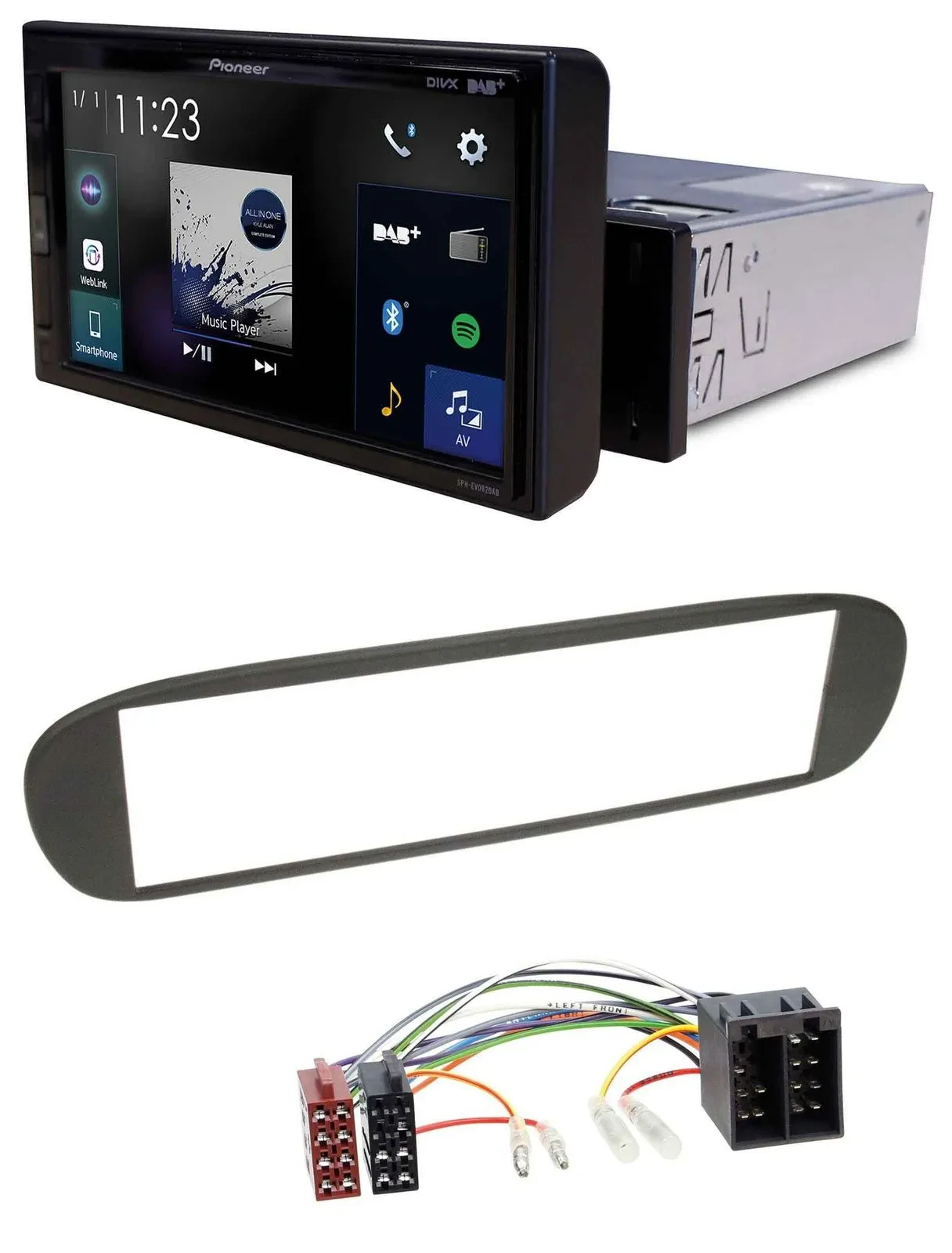 Pioneer DAB MP3 Bluetooth USB Autoradio für Fiat Barchetta (ab 1995)