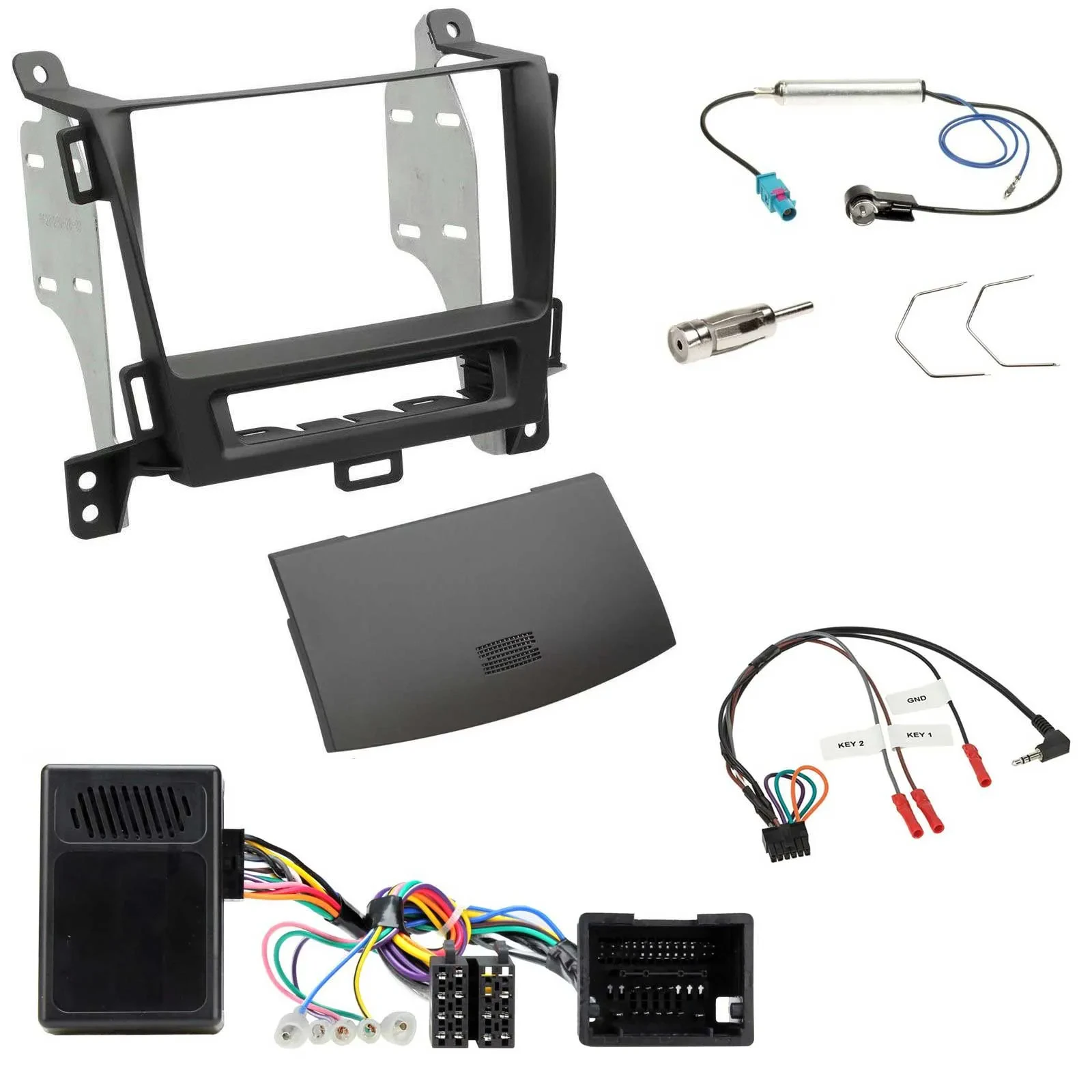 Radioset Lenkradadapter Doppel DIN Autoradio für Opel Zafira ab 13 jet black