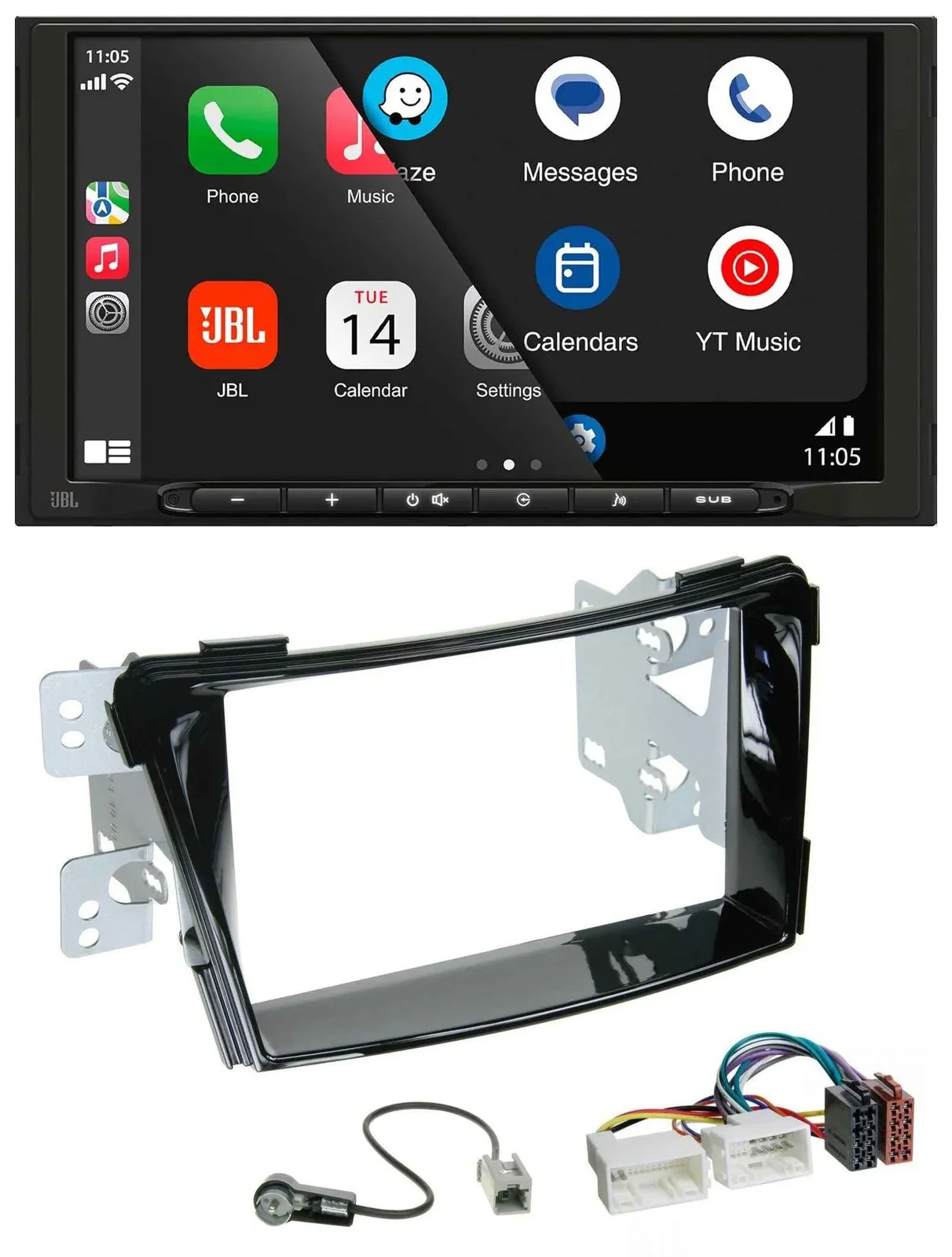 JBL MP3 DAB Bluetooth USB 2DIN Autoradio für Hyundai i40 VF ab 11 Klavierlack