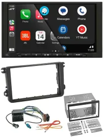 JBL USB 2DIN MP3 Bluetooth AUX Autoradio für VW Passat 05-14 Polo 09-14 Scirocco