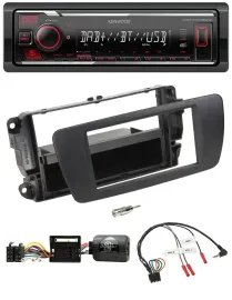 Kenwood Lenkrad Bluetooth USB DAB Autoradio für Seat Ibiza nitschwarz