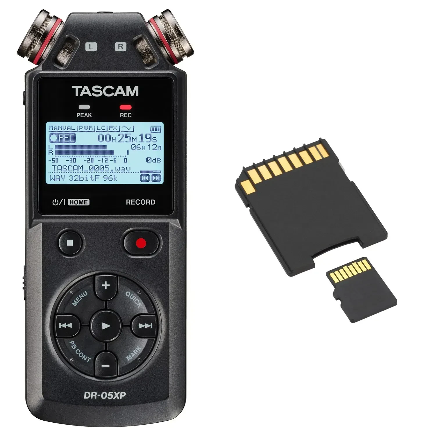 Рекордер Tascam DR-05XP с картой памяти