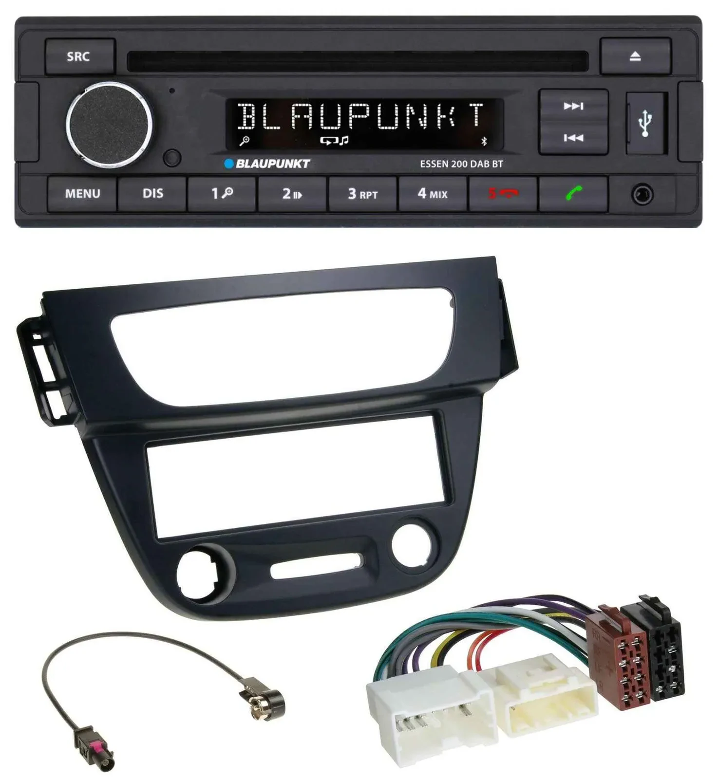 Blaupunkt USB MP3 Bluetooth DAB CD Autoradio für Renault Megane 3 09-14 schwarz