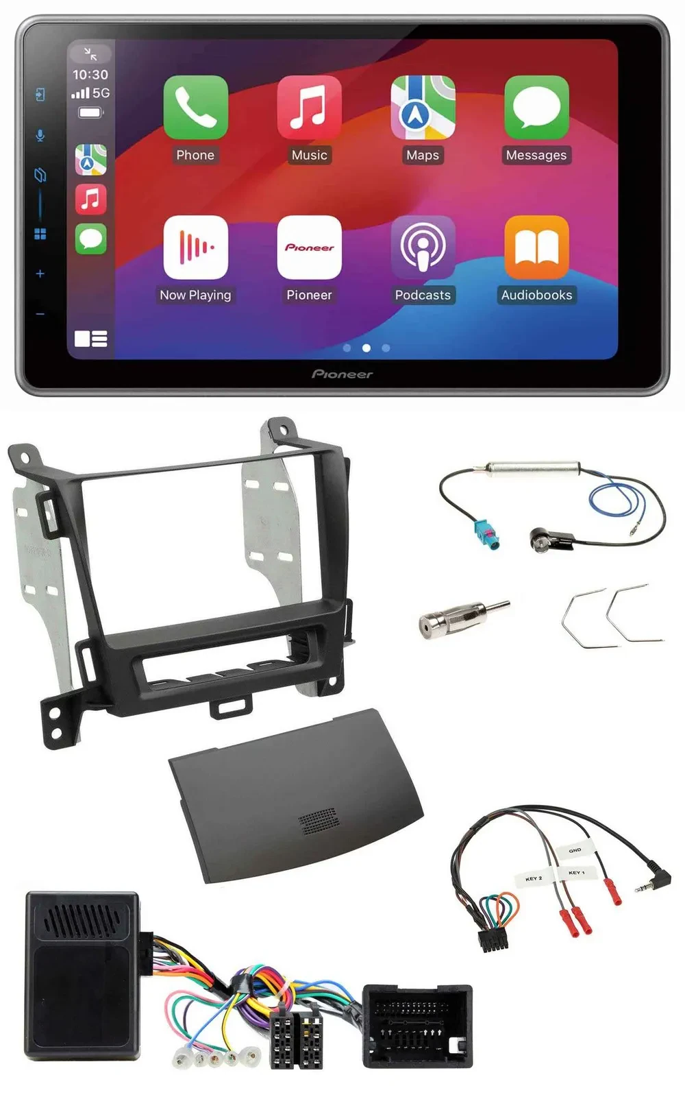 Pioneer Lenkrad USB DAB Bluetooth 2DIN Autoradio für Opel Zafira ab 13 jet black