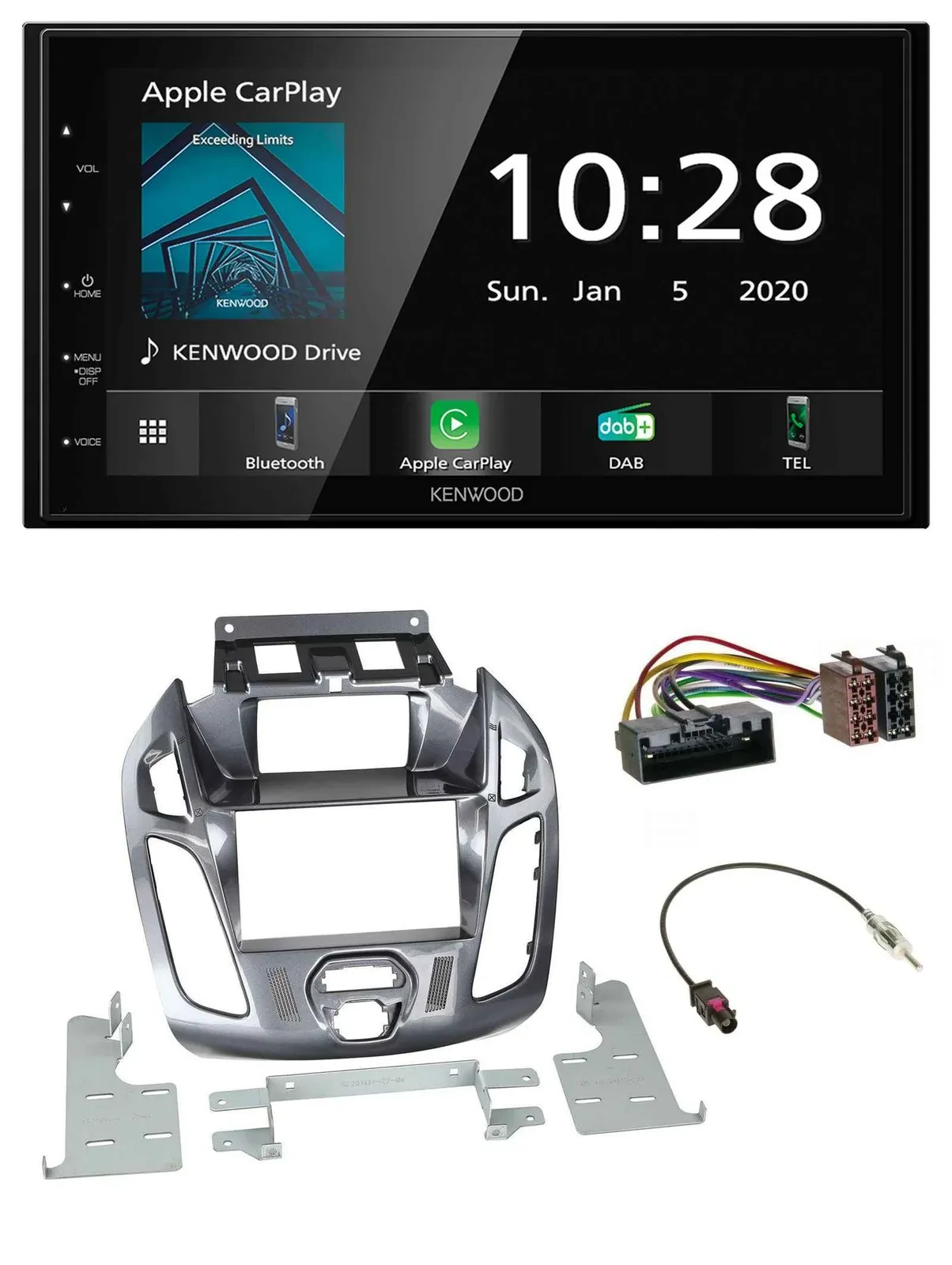 Kenwood Bluetooth MP3 DAB USB 2DIN Autoradio für Ford Transit Connect mit Displa