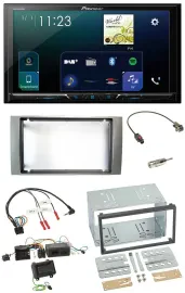 Pioneer Lenkrad Bluetooth USB 2DIN DAB Autoradio für Ford Kuga 2008-2012 silber