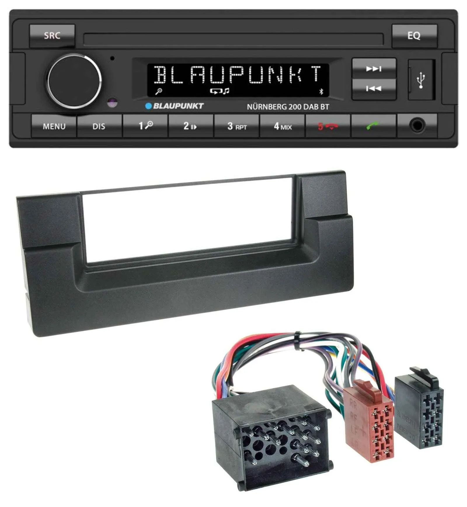Автомагнитола для BMW 5 Series (E39), X5 (E53) Blaupunkt USB, DAB, MP3, Bluetooth, Round Pin