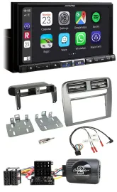 Alpine 2DIN DAB USB Lenkrad Bluetooth Autoradio für Fiat GrandePunto 05-06 anthr