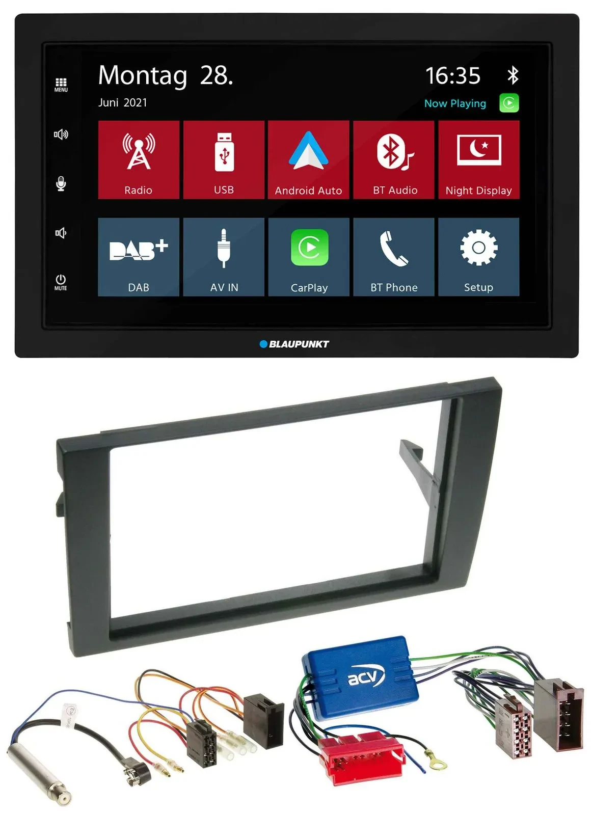 Blaupunkt MP3 Bluetooth DAB 2DIN USB Autoradio für Audi A4 B6 B7 01-08 Aktivsyst