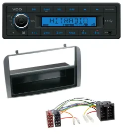 VDO Bluetooth AUX USB MP3 Autoradio für Alfa Romeo 147 GT Ablagefach anthrazit