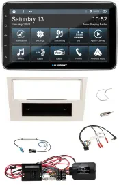 Blaupunkt USB DAB SD Lenkrad Bluetooth Autoradio für Opel Corsa D perl-weiss 09-