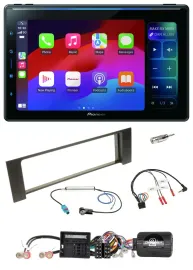 Pioneer Bluetooth DAB Lenkrad USB Autoradio für Audi A4 00-04 B6 Quadlock Fakra