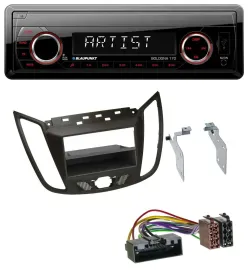 Blaupunkt SD USB 1DIN MP3 AUX Autoradio für Ford C-Max / Kuga - dunkelbraun