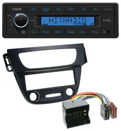 VDO AUX 1DIN MP3 USB Autoradio für Renault Megane 3 09-14 Quadlock schwarz
