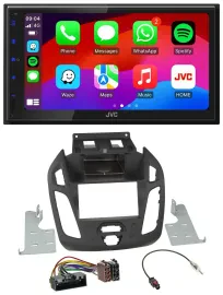 JVC Bluetooth 2DIN MP3 DAB USB Autoradio für Ford Transit 12-18 ohne Display Con