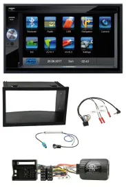Blaupunkt 2DIN Bluetooth TMC USB Lenkrad SD Navigation für VW Polo Passat Quadlo