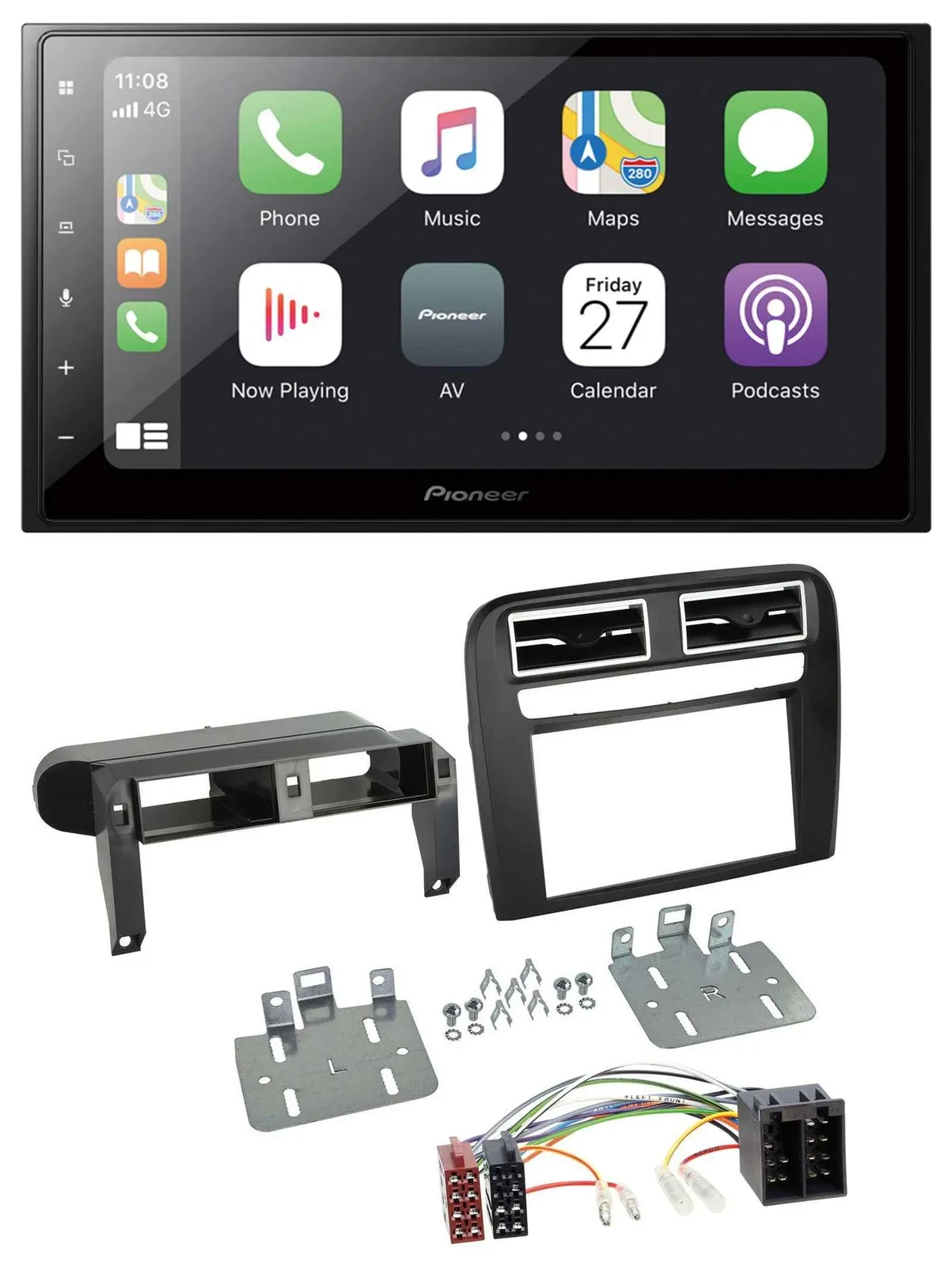 Pioneer MP3 Bluetooth DAB 2DIN USB Autoradio für Fiat Grande Punto 2005-2009 sch