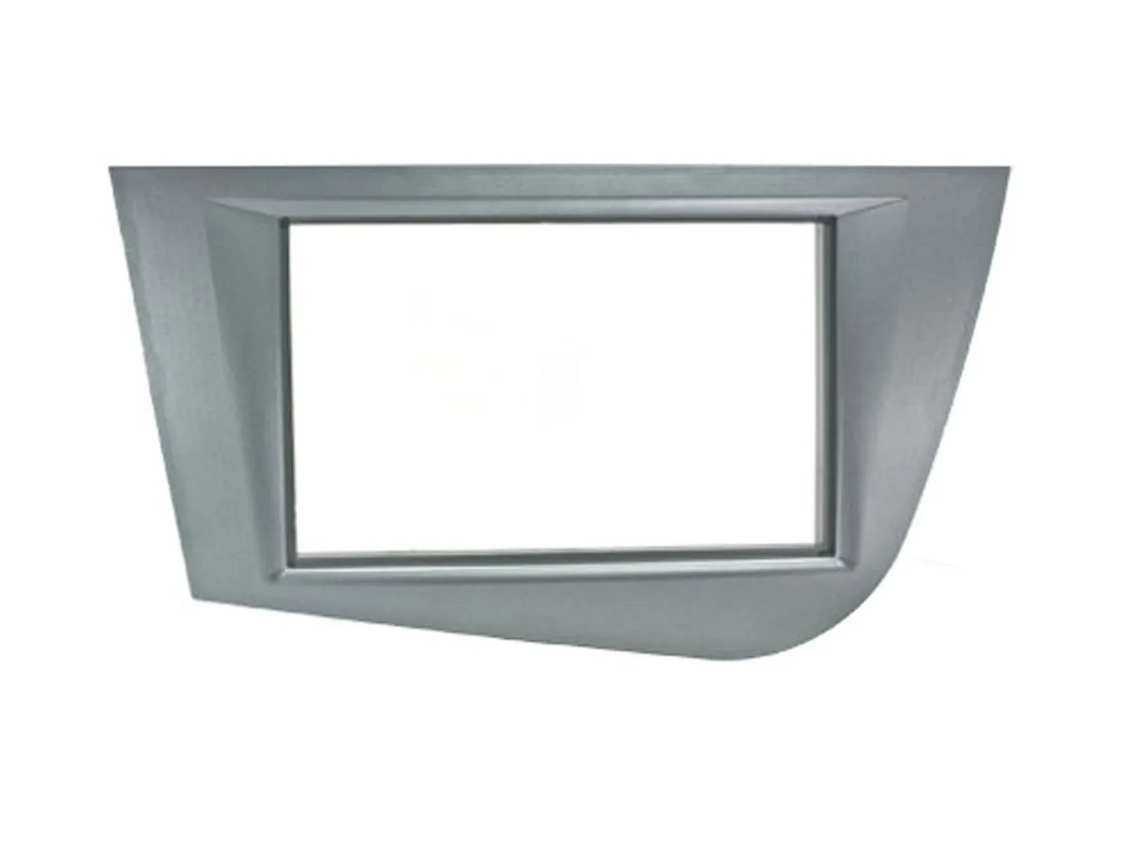Einbaurahmen Doppel DIN Autoradio für Seat Leon silber-metallic